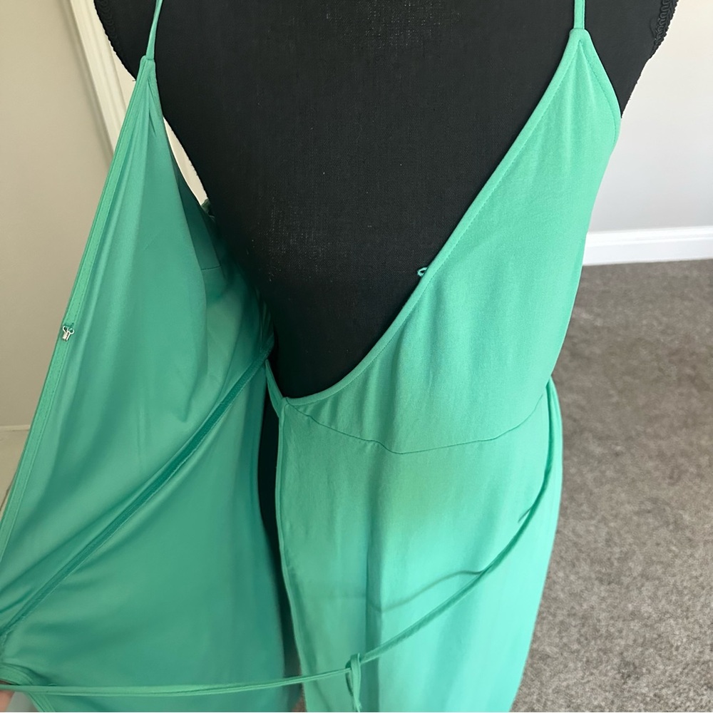 Nine West green wrap dress in small - Picture 4 of 6